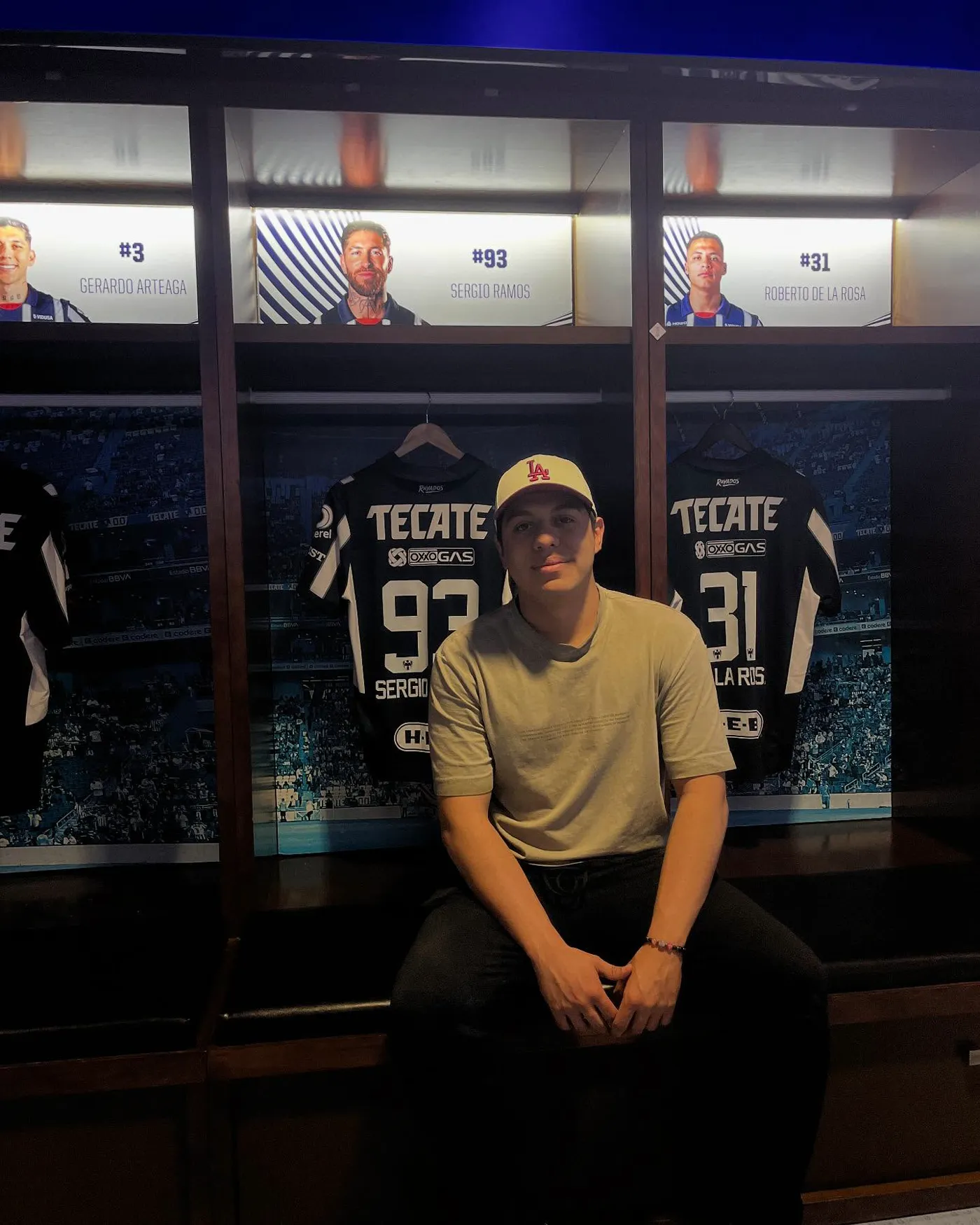 At the Rayados locker room